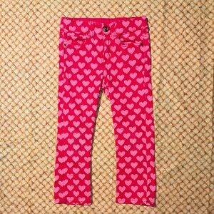 H&M Pink Heart jeans 3/4T